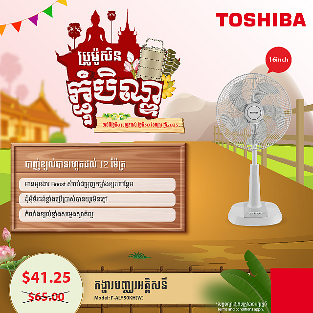 Toshiba Electric Fan 16 inch